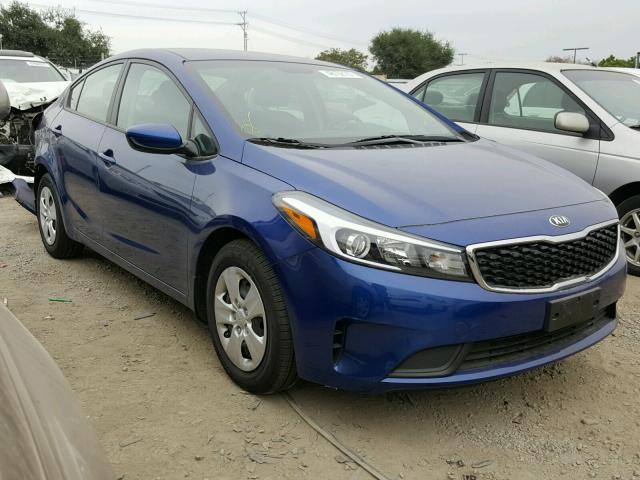 3KPFK4A70HE114011 - 2017 KIA FORTE LX BLUE photo 1