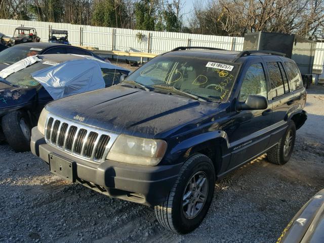 1J4GW48S63C563724 - 2003 JEEP GRAND CHER BLUE photo 2