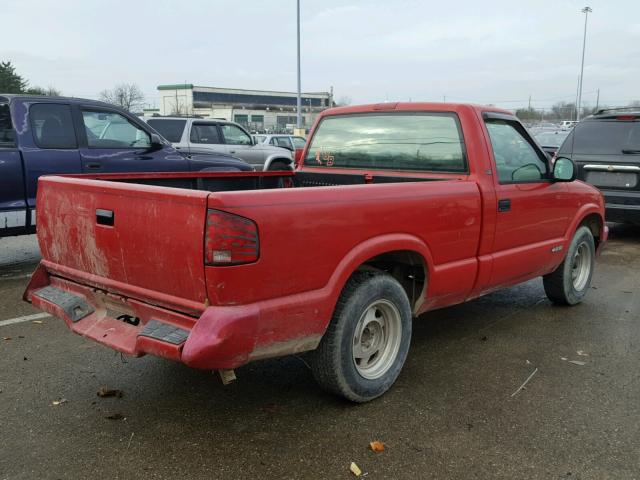 1GCCS1446SK105241 - 1995 CHEVROLET S TRUCK S1 RED photo 4