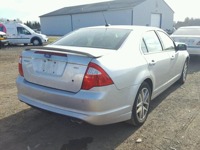 3FAHP0JA1CR257782 - 2012 FORD FUSION SEL SILVER photo 4