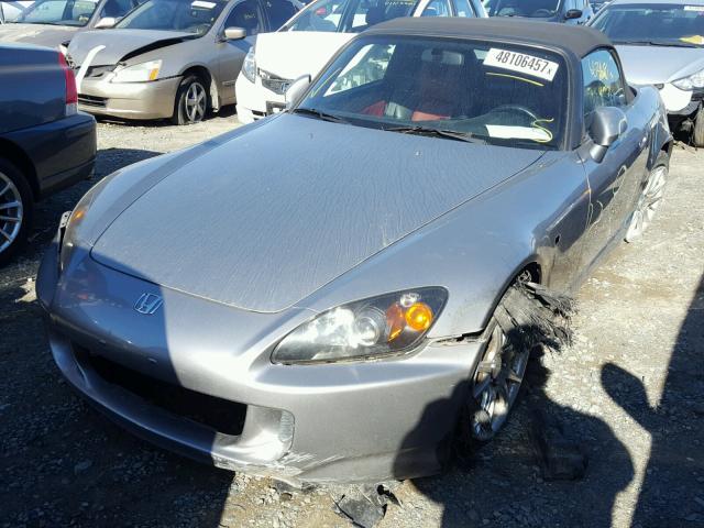 JHMAP21495S003678 - 2005 HONDA S2000 SILVER photo 2