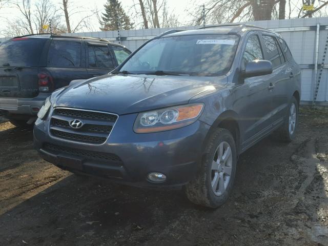 5NMSH13E27H112078 - 2007 HYUNDAI SANTA FE S BLUE photo 2