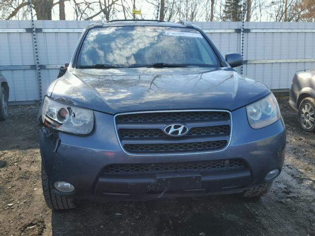 5NMSH13E27H112078 - 2007 HYUNDAI SANTA FE S BLUE photo 9