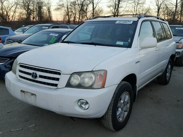 JTEHF21A630147797 - 2003 TOYOTA HIGHLANDER WHITE photo 2