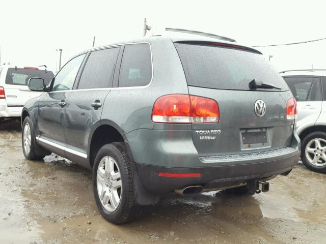 WVGMM77L35D012654 - 2005 VOLKSWAGEN TOUAREG 4. GREEN photo 3