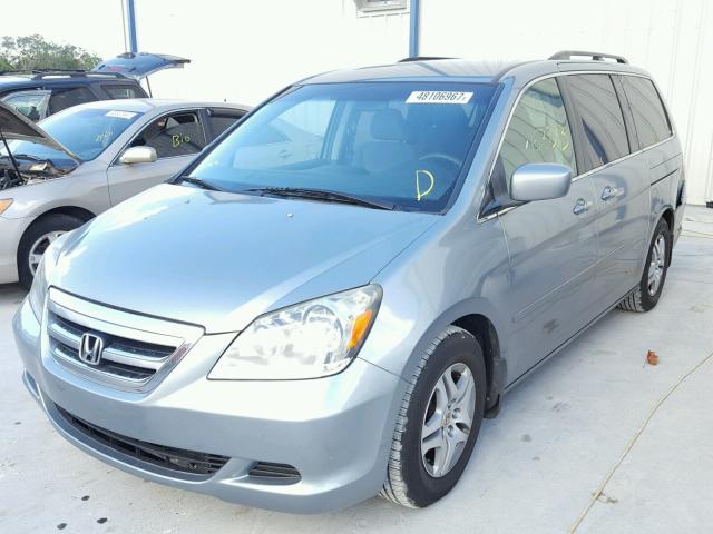 5FNRL38435B052898 - 2005 HONDA ODYSSEY EX GRAY photo 2