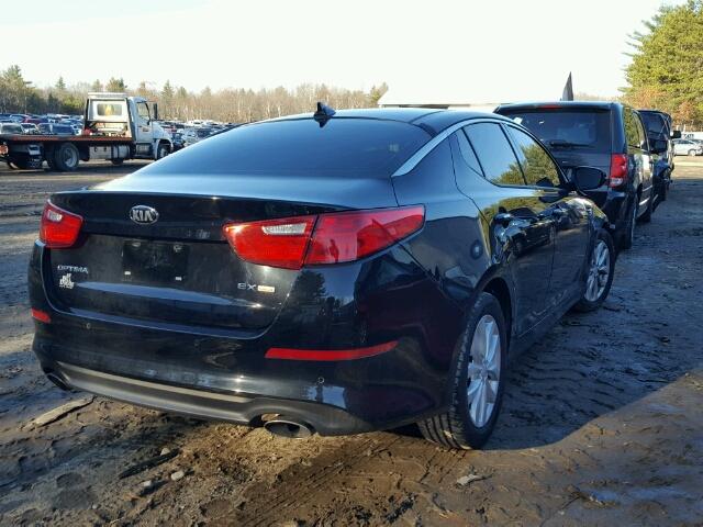 5XXGN4A74EG332886 - 2014 KIA OPTIMA EX BLACK photo 4