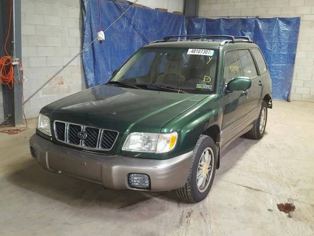 JF1SF65592H712242 - 2002 SUBARU FORESTER S GREEN photo 2