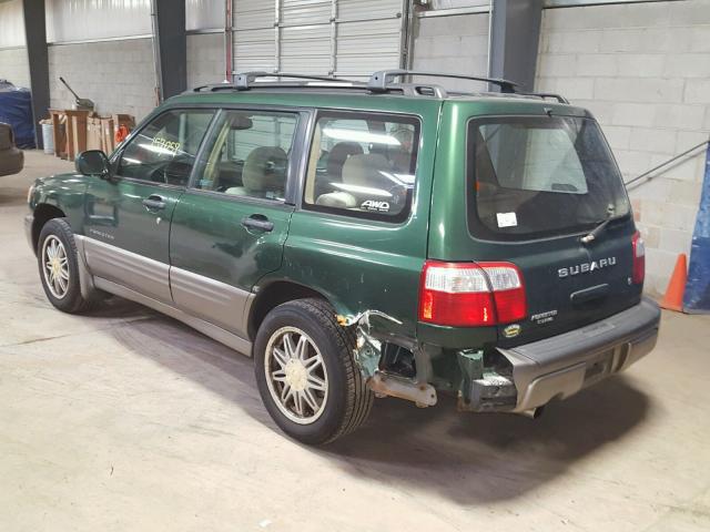 JF1SF65592H712242 - 2002 SUBARU FORESTER S GREEN photo 3