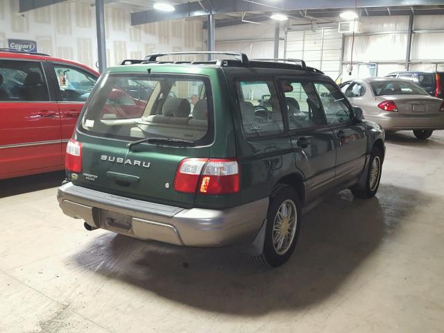 JF1SF65592H712242 - 2002 SUBARU FORESTER S GREEN photo 4