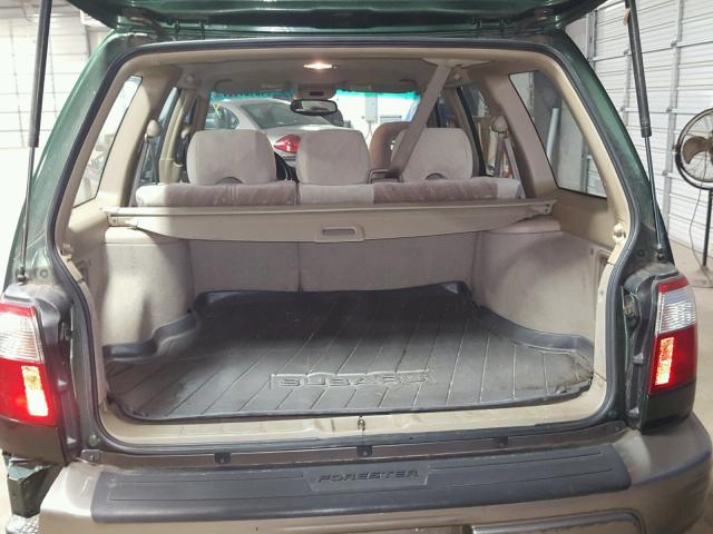 JF1SF65592H712242 - 2002 SUBARU FORESTER S GREEN photo 9