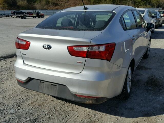 KNADM4A33H6040746 - 2017 KIA RIO LX SILVER photo 4