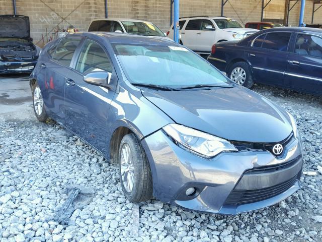 2T1BURHE4EC056098 - 2014 TOYOTA COROLLA L BLUE photo 1