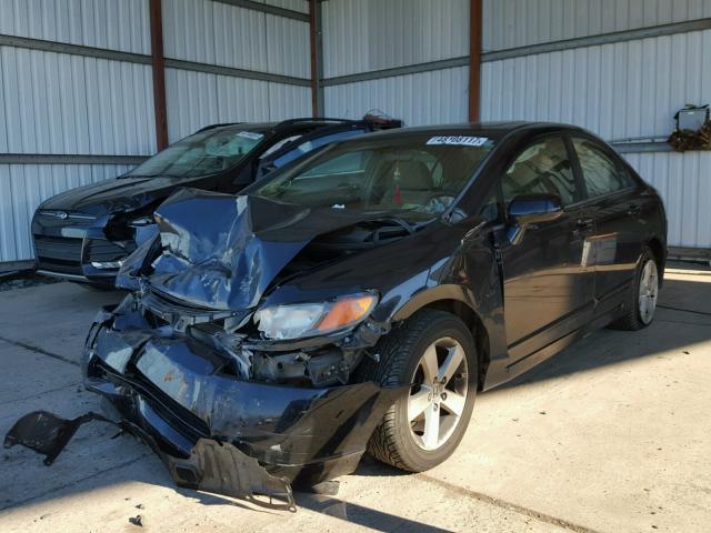 1HGFA16857L034410 - 2007 HONDA CIVIC EX BLACK photo 2