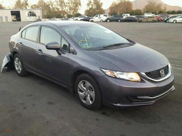 19XFB2F51EE270176 - 2014 HONDA CIVIC LX GRAY photo 1