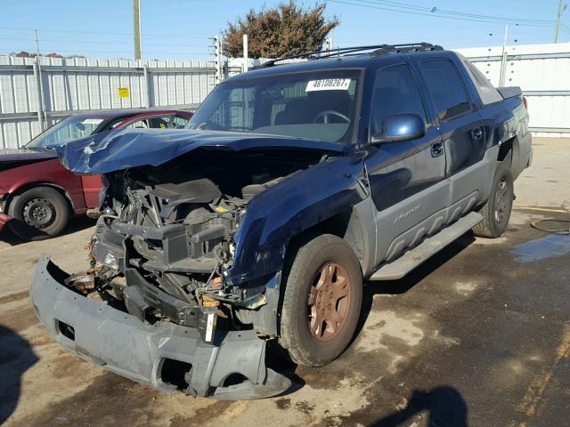 3GNEK13T22G174699 - 2002 CHEVROLET AVALANCHE BLUE photo 2