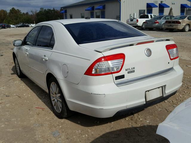 3MEHM08Z99R630685 - 2009 MERCURY MILAN PREM WHITE photo 3