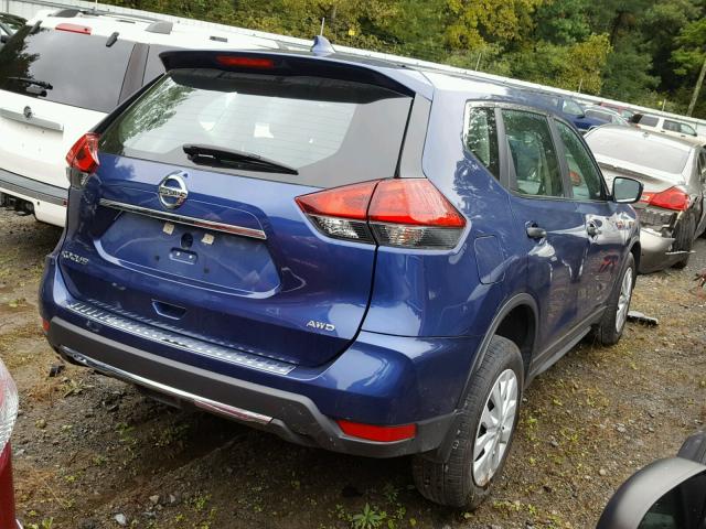 5N1AT2MV0HC746872 - 2017 NISSAN ROGUE SV BLUE photo 4