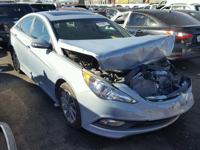 5NPEC4AB7EH921596 - 2014 HYUNDAI SONATA SE BLUE photo 1