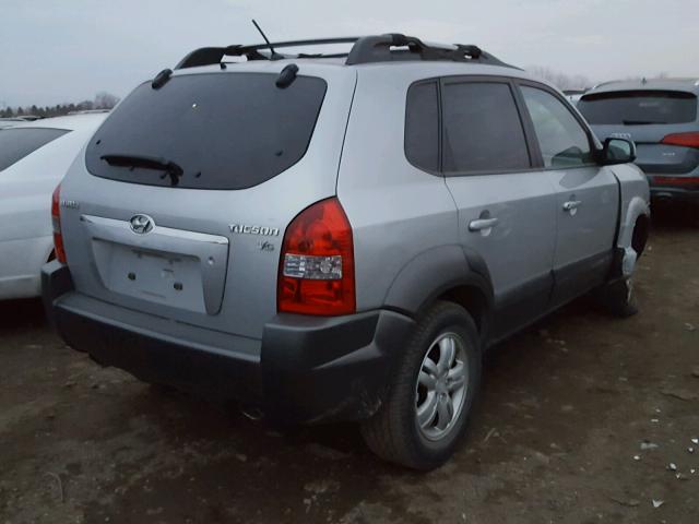 KM8JN12D87U584397 - 2007 HYUNDAI TUCSON SE SILVER photo 4