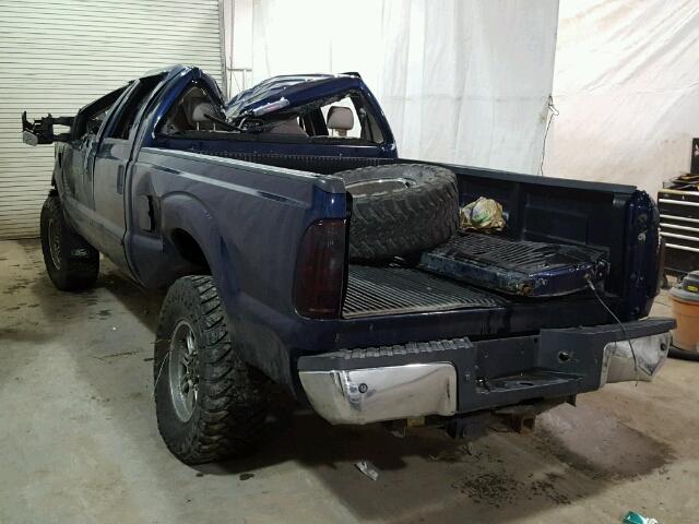 1FTSW31R68EE39367 - 2008 FORD F350 SRW S BLUE photo 3