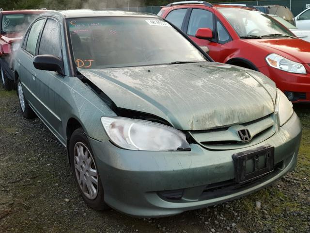 2HGES16524H583683 - 2004 HONDA CIVIC LX GREEN photo 1