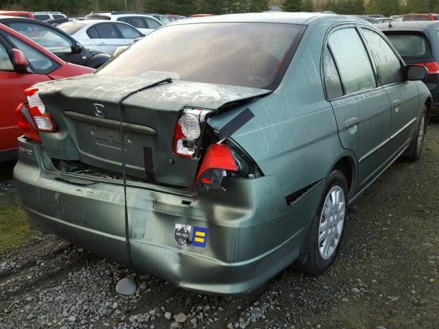 2HGES16524H583683 - 2004 HONDA CIVIC LX GREEN photo 4