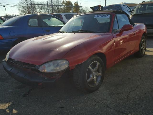 JM1NB3535X0110721 - 1999 MAZDA MX-5 MIATA RED photo 2