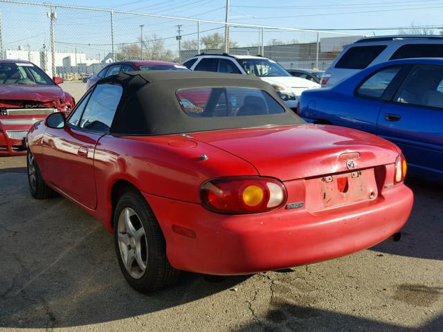 JM1NB3535X0110721 - 1999 MAZDA MX-5 MIATA RED photo 3