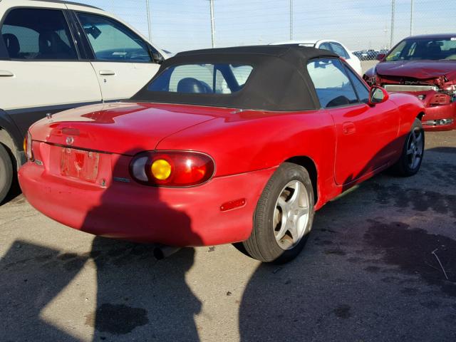 JM1NB3535X0110721 - 1999 MAZDA MX-5 MIATA RED photo 4