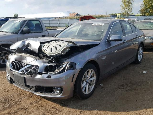 WBA5A7C5XFD621697 - 2015 BMW 528 XI GRAY photo 2