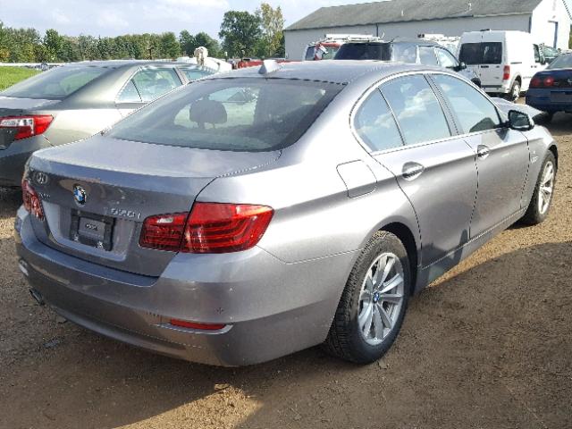 WBA5A7C5XFD621697 - 2015 BMW 528 XI GRAY photo 4