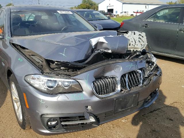 WBA5A7C5XFD621697 - 2015 BMW 528 XI GRAY photo 9