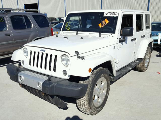 1C4BJWEG9EL292722 - 2014 JEEP WRANGLER U WHITE photo 2