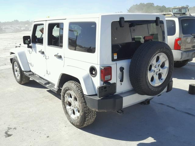 1C4BJWEG9EL292722 - 2014 JEEP WRANGLER U WHITE photo 3