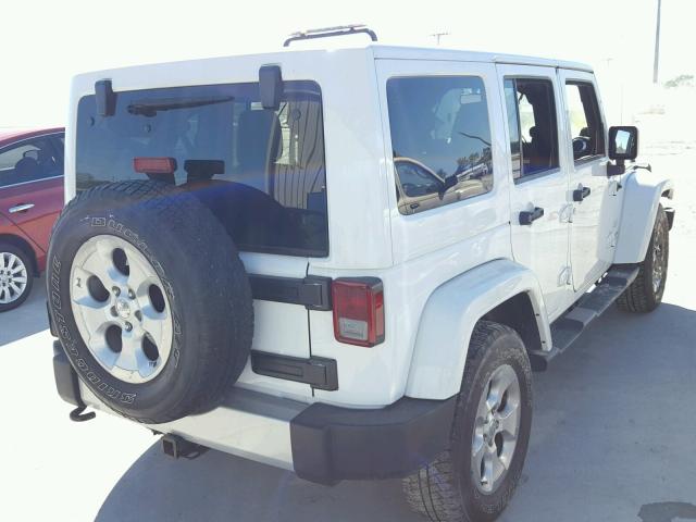 1C4BJWEG9EL292722 - 2014 JEEP WRANGLER U WHITE photo 4