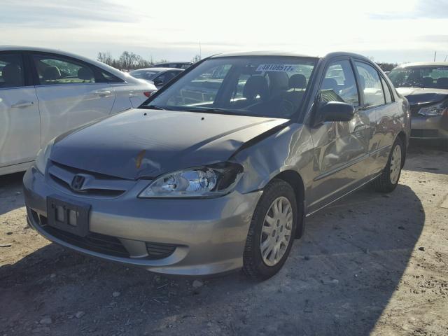 2HGES16674H589178 - 2004 HONDA CIVIC LX GRAY photo 2