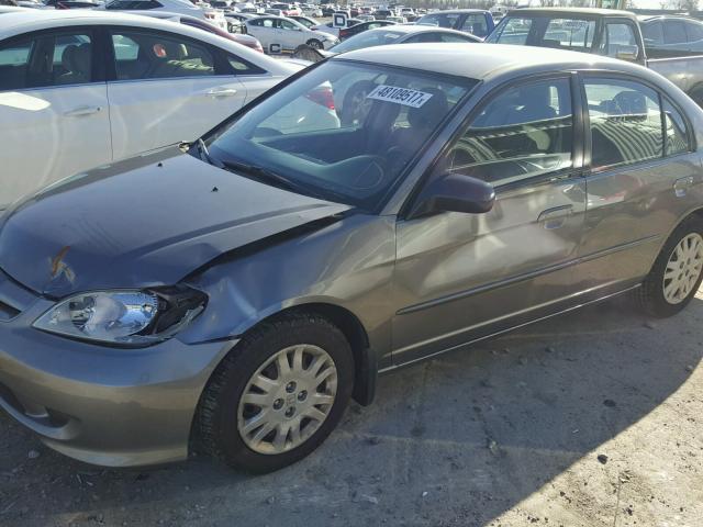 2HGES16674H589178 - 2004 HONDA CIVIC LX GRAY photo 9