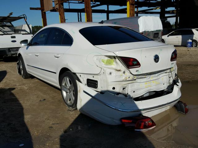 WVWBN7AN9DE504567 - 2013 VOLKSWAGEN CC SPORT WHITE photo 3