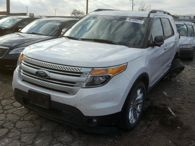 1FM5K8D81DGC28726 - 2013 FORD EXPLORER X WHITE photo 2