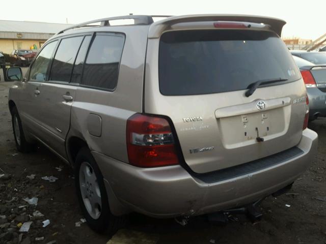 JTEEP21AX70220997 - 2007 TOYOTA HIGHLANDER BEIGE photo 3