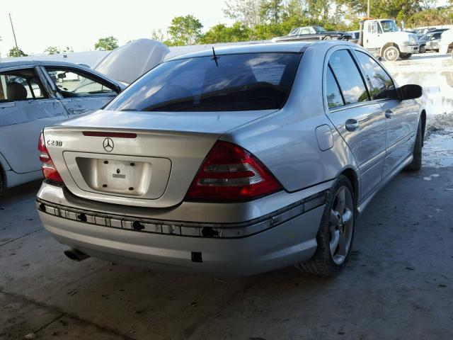 WDBRF52H06E021849 - 2006 MERCEDES-BENZ C GENERATI SILVER photo 4