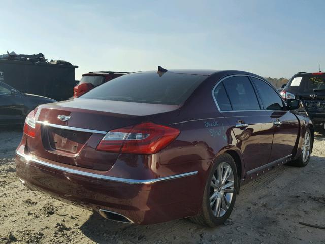 KMHGC4DF7CU179206 - 2012 HYUNDAI GENESIS 4. BURGUNDY photo 4