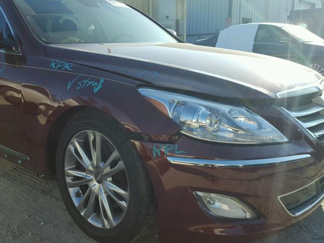 KMHGC4DF7CU179206 - 2012 HYUNDAI GENESIS 4. BURGUNDY photo 9