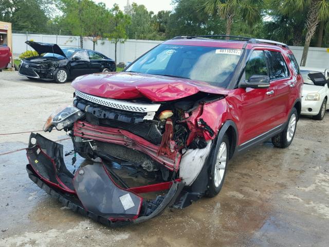 1FMHK7D94CGA71384 - 2012 FORD EXPLORER X RED photo 2