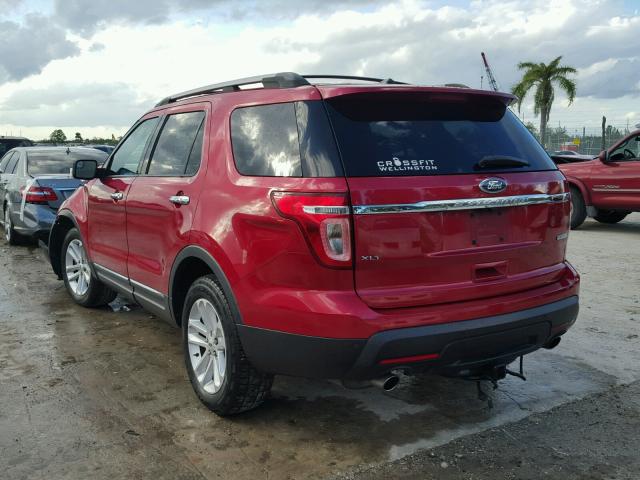 1FMHK7D94CGA71384 - 2012 FORD EXPLORER X RED photo 3