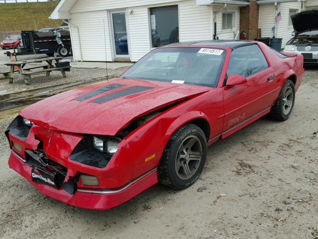 1G1FP218XKL109145 - 1989 CHEVROLET CAMARO RED photo 2