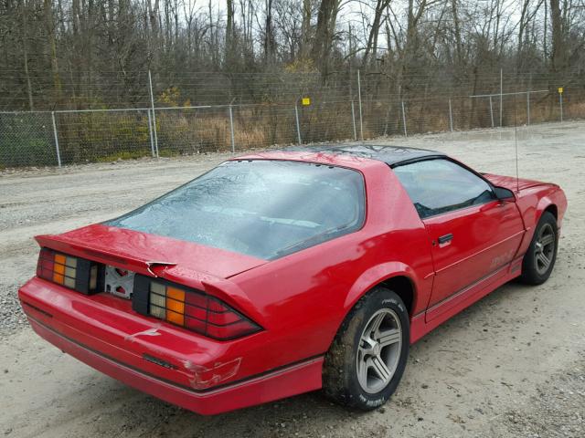 1G1FP218XKL109145 - 1989 CHEVROLET CAMARO RED photo 4