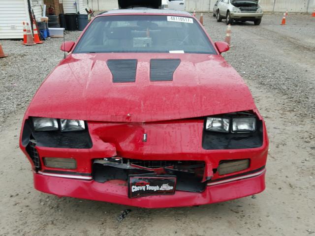 1G1FP218XKL109145 - 1989 CHEVROLET CAMARO RED photo 9