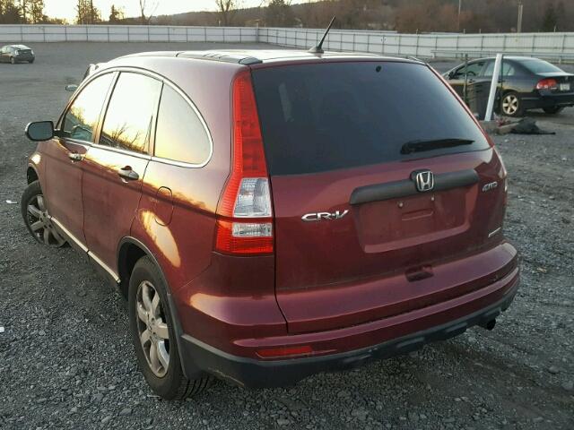 5J6RE4H41BL091072 - 2011 HONDA CR-V SE MAROON photo 3